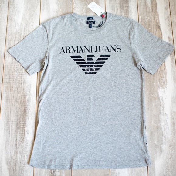 Armani Jeans | Tops | Brand New Armani Jeans Grey Slim Tee | Poshmark